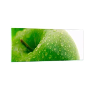 Quadro su vetro - Rinfrescante verde freschezza - 100x40 cm