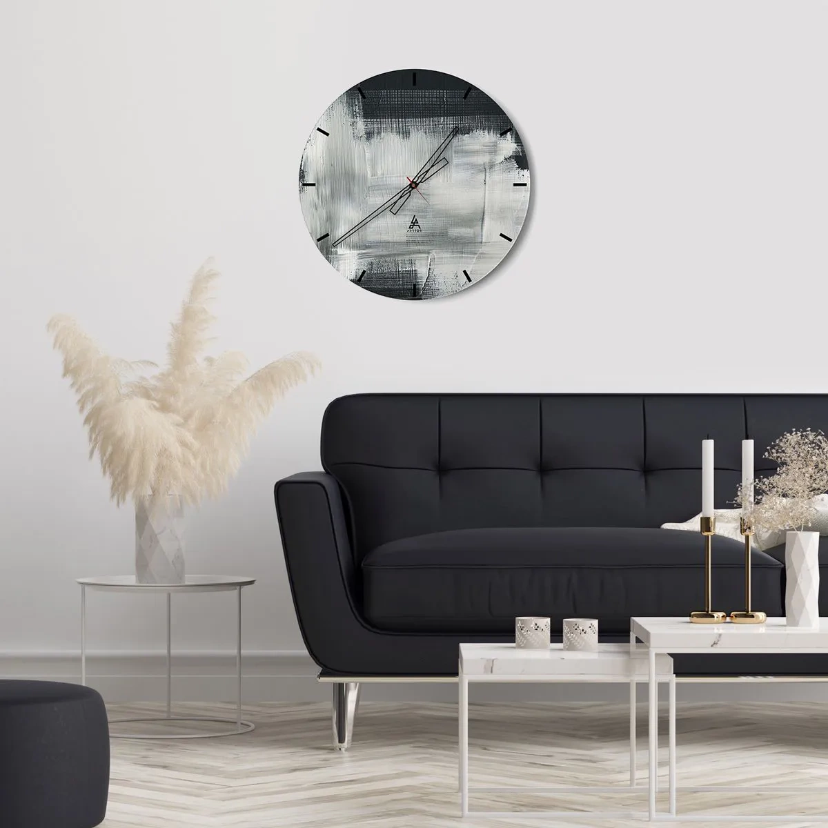 Orologio da parete - Orologio in Vetro - Tessuto in verticale e in orizzontale - 40x40 cm