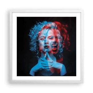 Poster in cornice bianca - Alter ego - 50x50 cm