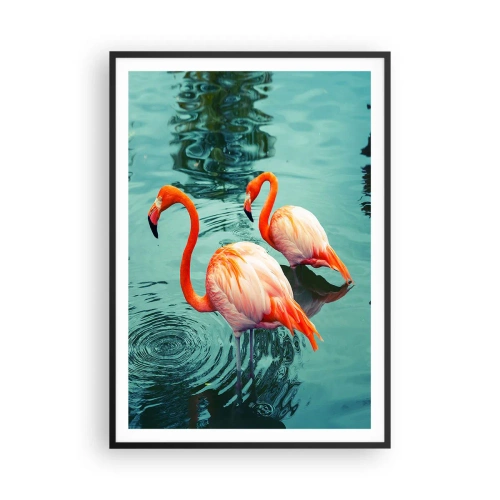 Poster in cornice nera - Adesso siamo di moda - 70x100 cm