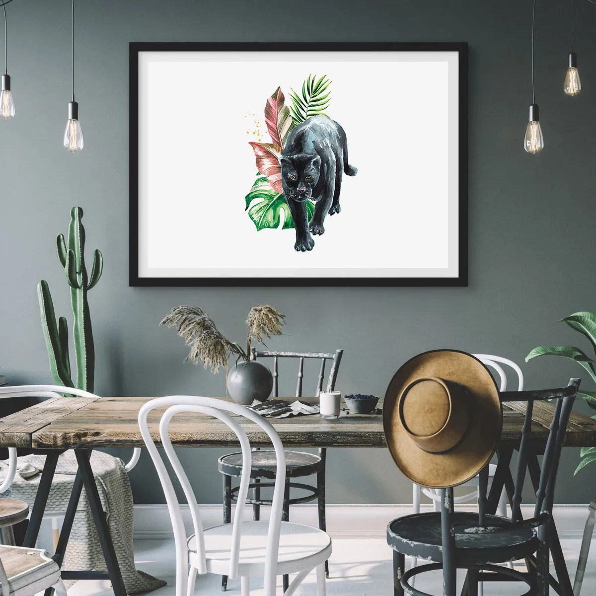 Poster in cornice nera - Cuore selvaggio - 50x40 cm