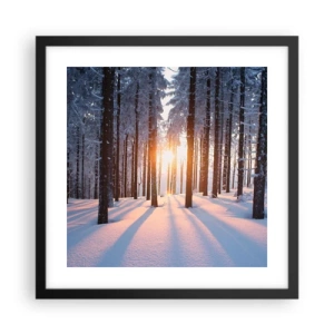 Poster in cornice nera - Decisamente nero su bianco - 40x40 cm