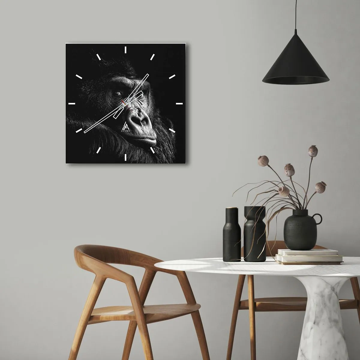 Orologio da parete - Orologio in Vetro - E cosa guardi? - 30x30 cm