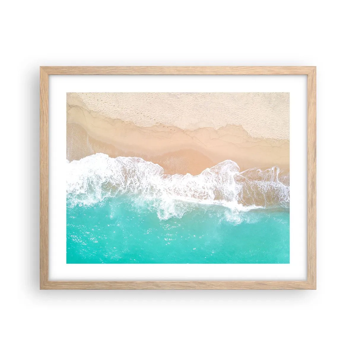 Poster in cornice rovere chiaro - Un tocco carezzevole - 50x40 cm