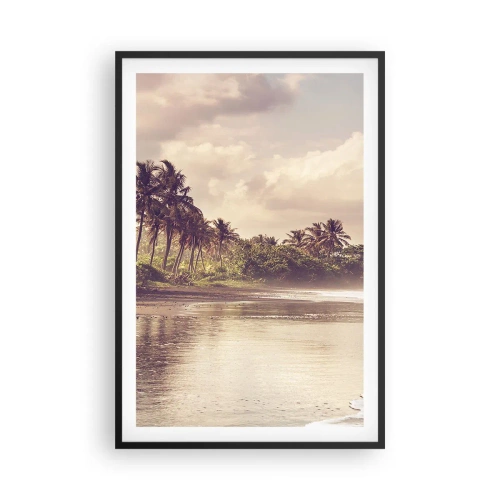 Poster in cornice nera - La carezza delle onde - 61x91 cm