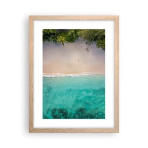 Poster in cornice rovere chiaro - Spiaggia del paradiso - 30x40 cm