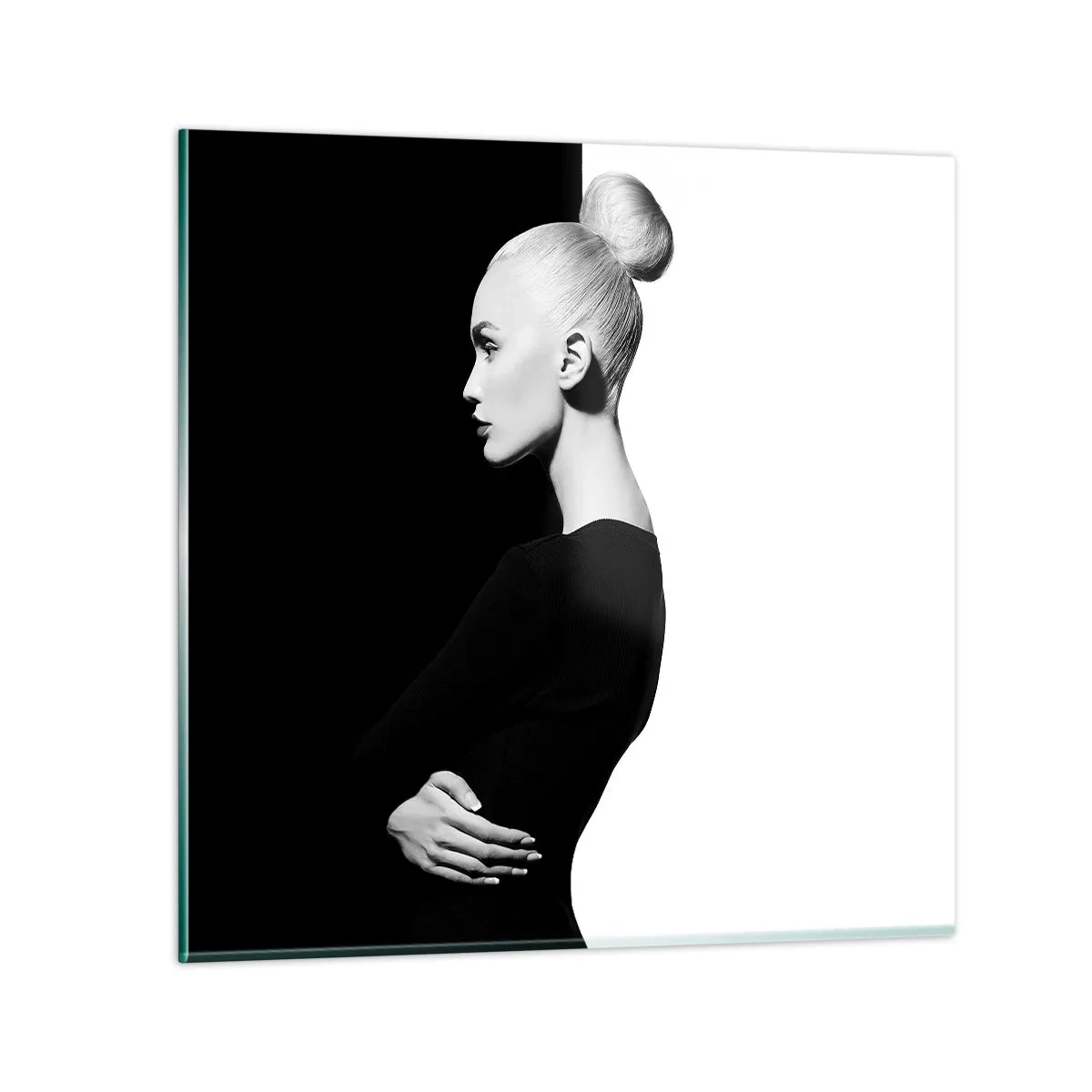 Quadro su vetro - Semplicemente donna - 40x40 cm