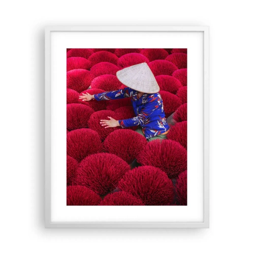 Poster in cornice bianca - Nel campo di riso - 40x50 cm