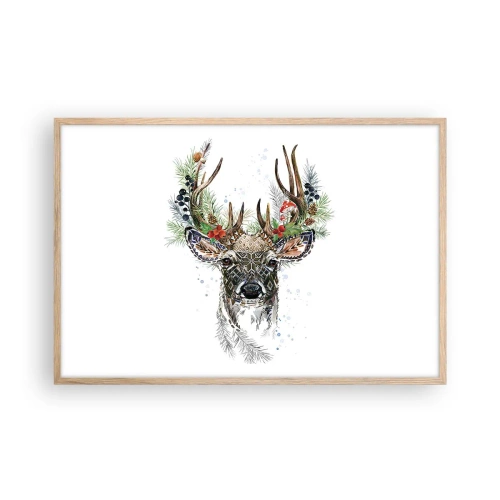 Poster in cornice rovere chiaro - Nell'abito della festa - 91x61 cm