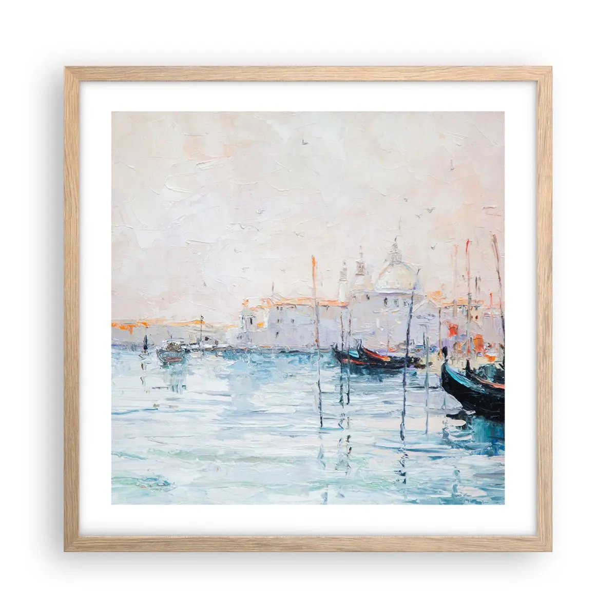 Poster in cornice rovere chiaro - Dopo l'acqua, dopo la nebbia - 50x50 cm