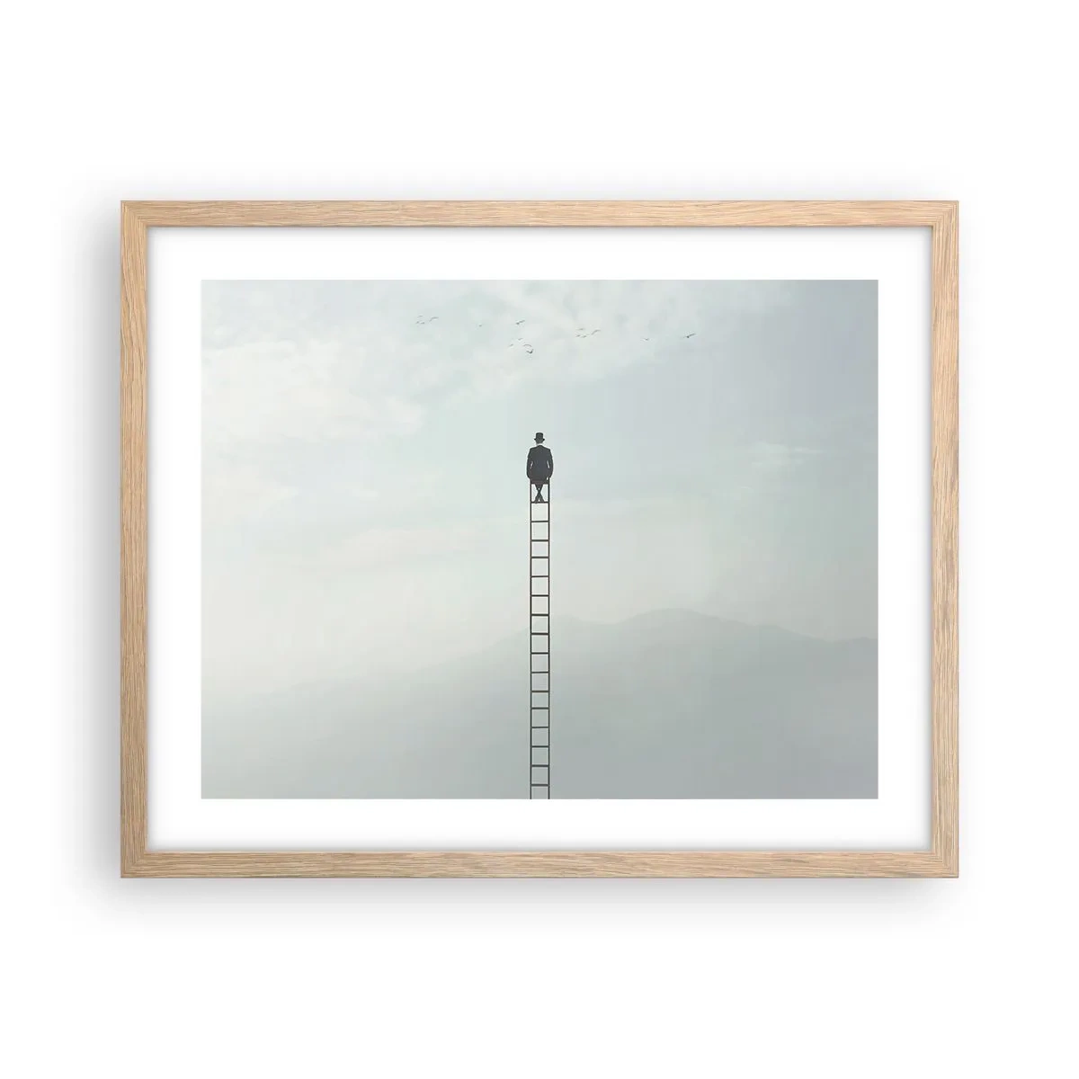 Poster in cornice rovere chiaro - Innalzati al di sopra - 50x40 cm