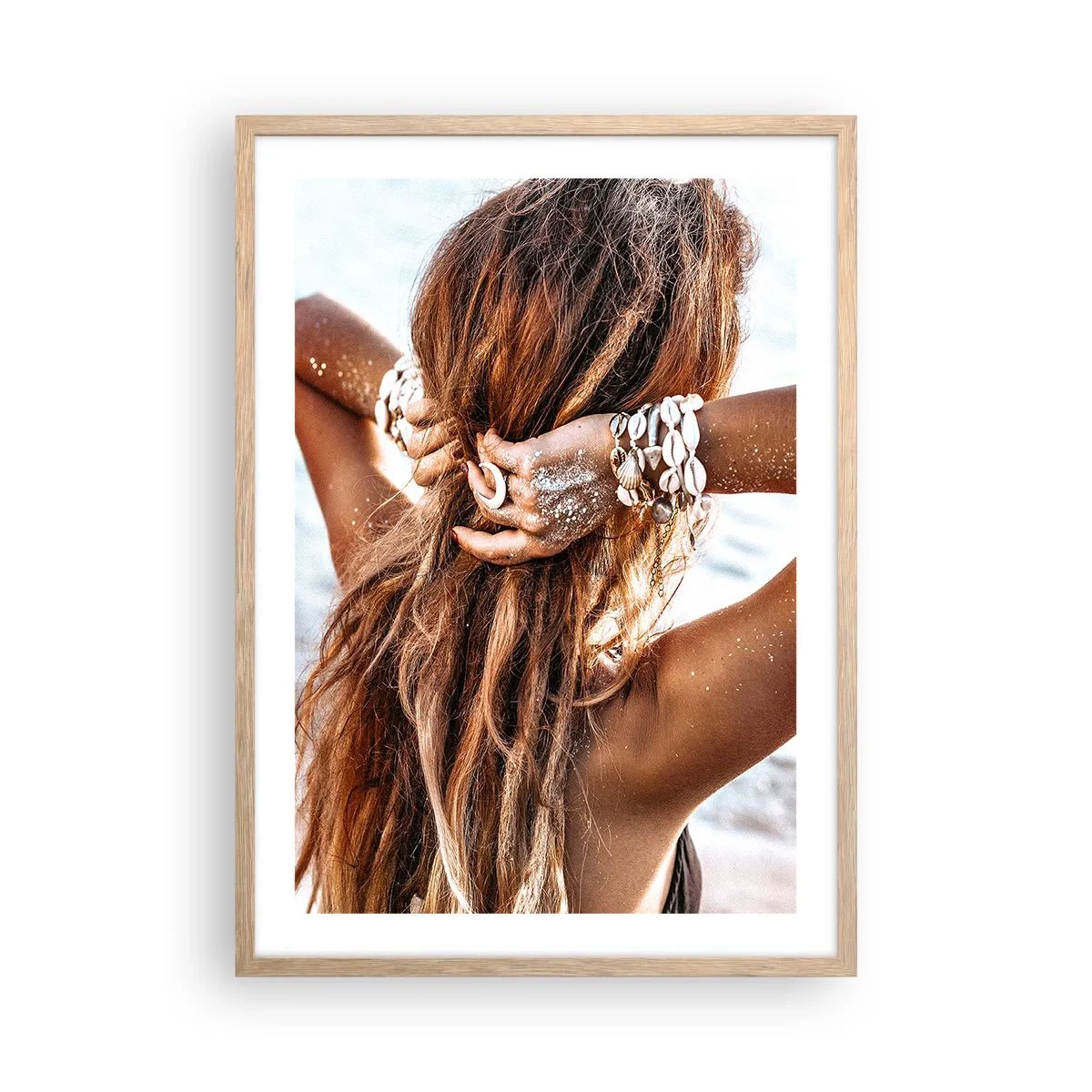 Poster in cornice rovere chiaro - Sorella dell'acqua e del sole - 50x70 cm