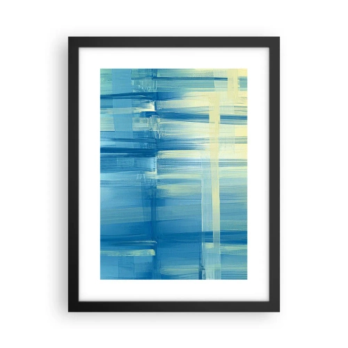Poster in cornice nera - Composizione in turchese - 30x40 cm