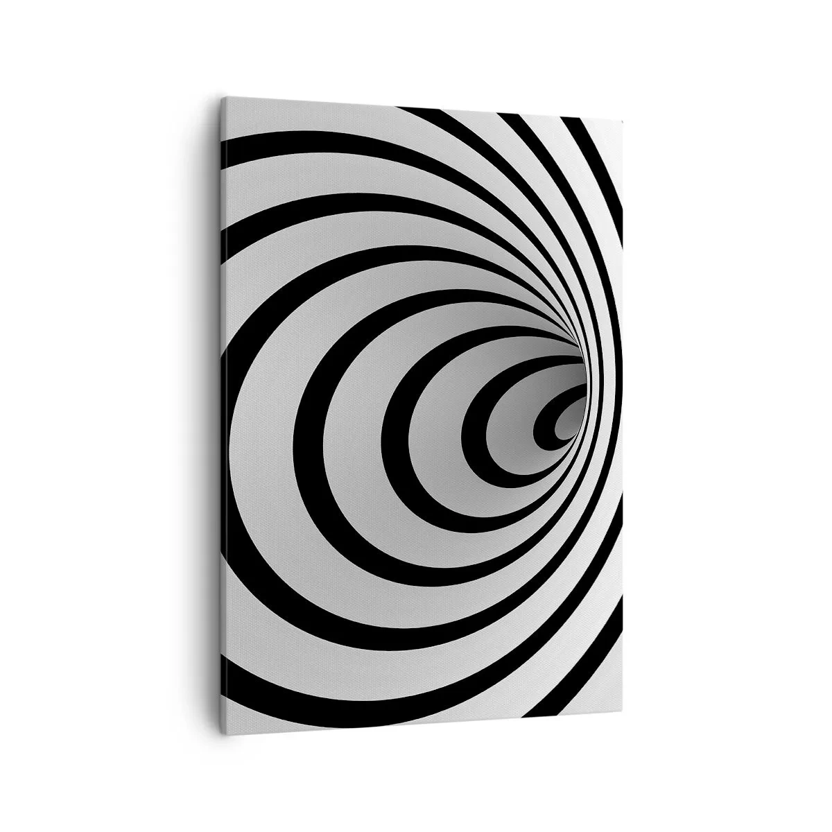 Quadro su tela - Stampe su Tela - Una spirale in bianco e nero che crea un effetto ipnotico - 50x70cm - Anche tu non riesci a resistere? - Decorazione murale moderna per soggiorno e camera da letto ARTTOR