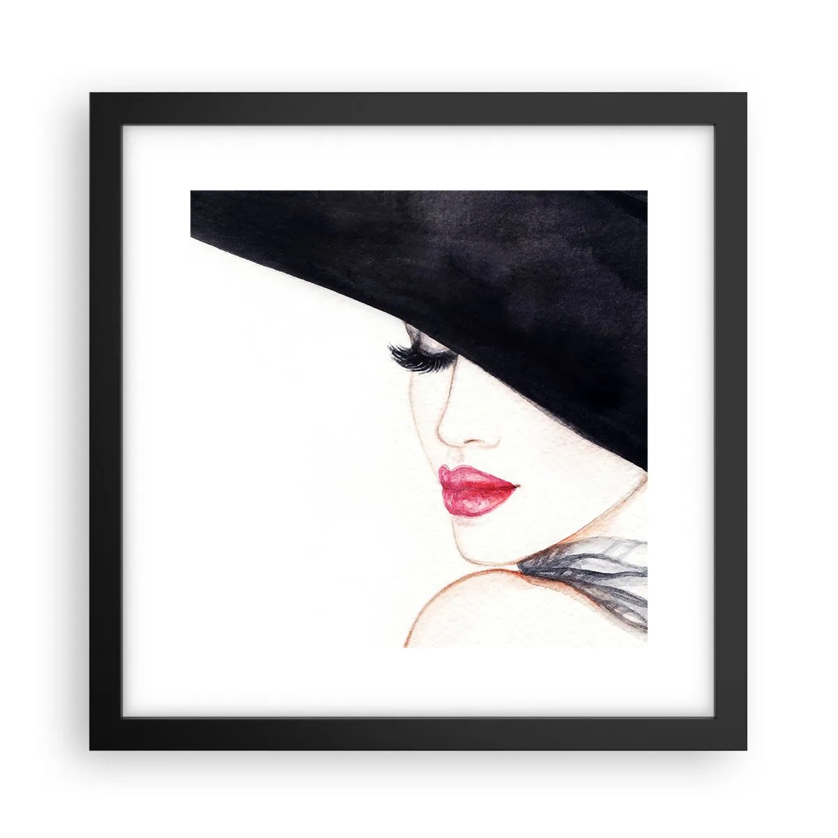 Poster in cornice nera - Eleganza e sensualità - 30x30 cm