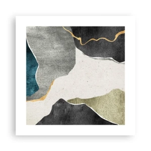 Poster - Composizione mosaico con filo d'oro - 40x40 cm