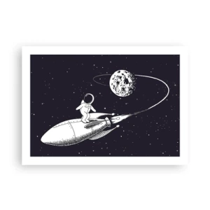Poster - Surfista spaziale - 70x50 cm