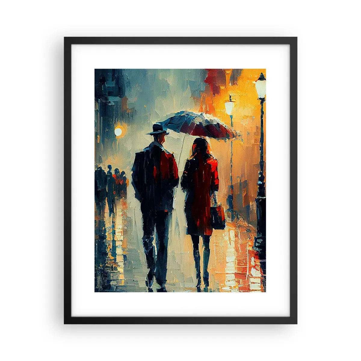 Poster in cornice nera - Love story cittadina - 40x50 cm