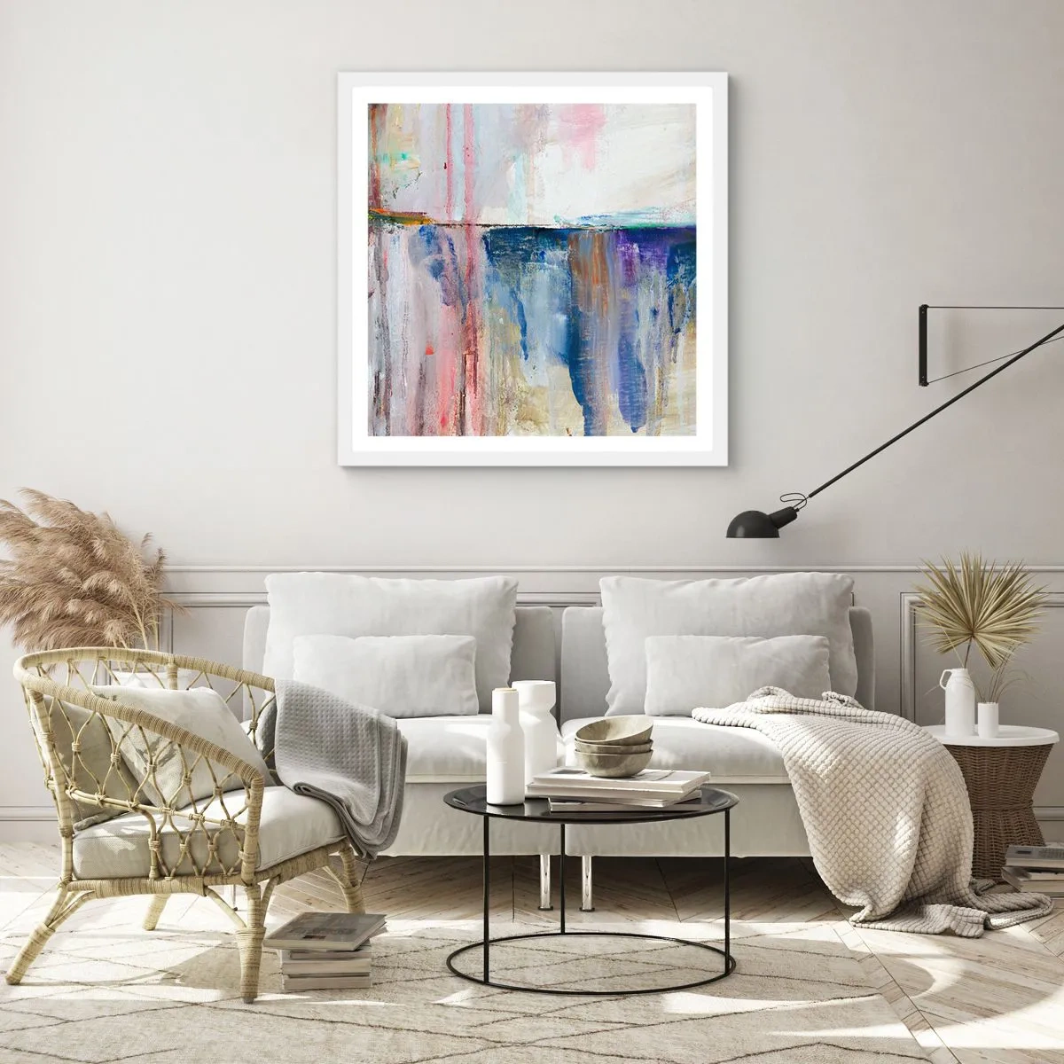 Poster in cornice bianca - Impressioni e suggestioni colorate - 30x30 cm