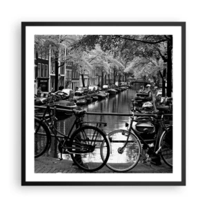 Poster in cornice nera - Vista molto olandese - 60x60 cm