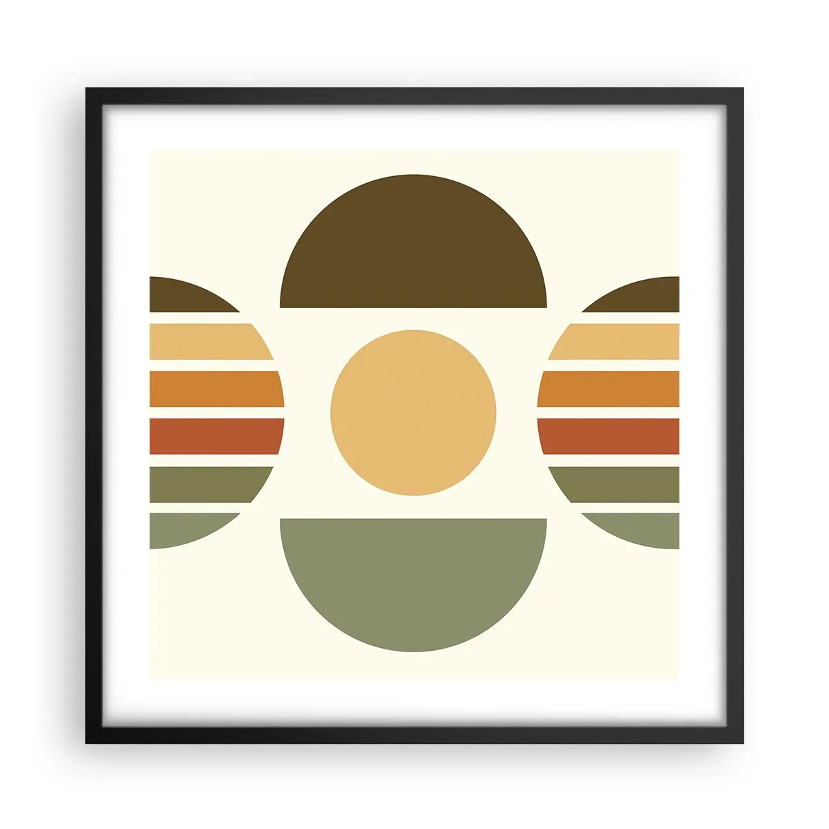 Poster in cornice nera - Nei colori della terra - 50x50 cm