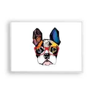 Poster in cornice bianca - Intellettuale - 100x70 cm