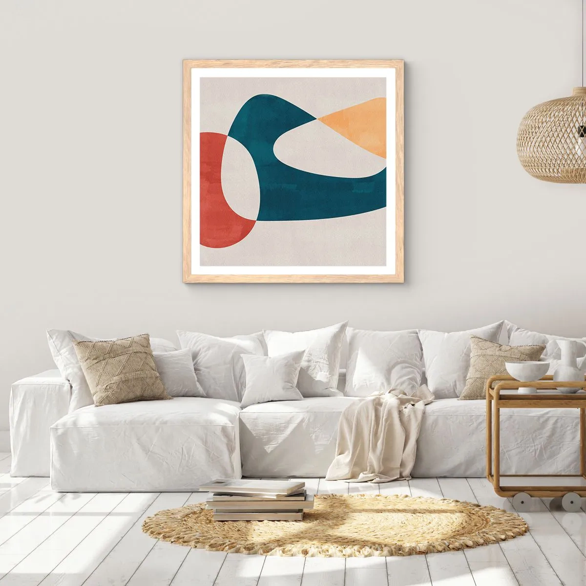 Poster in cornice rovere chiaro - Influenze e metamorfosi - 30x30 cm