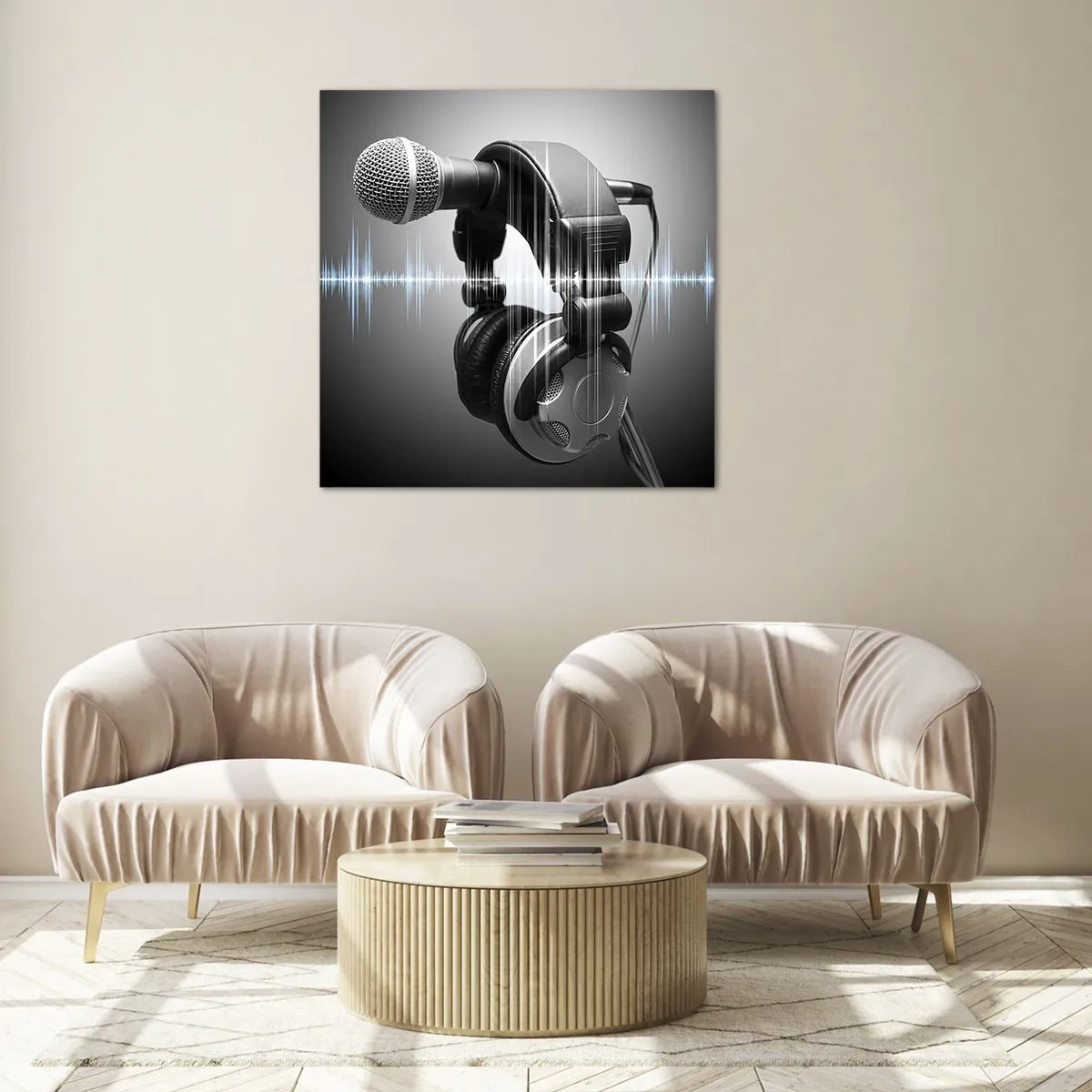 Quadro su vetro - Si sente ancora il canto - 40x40 cm