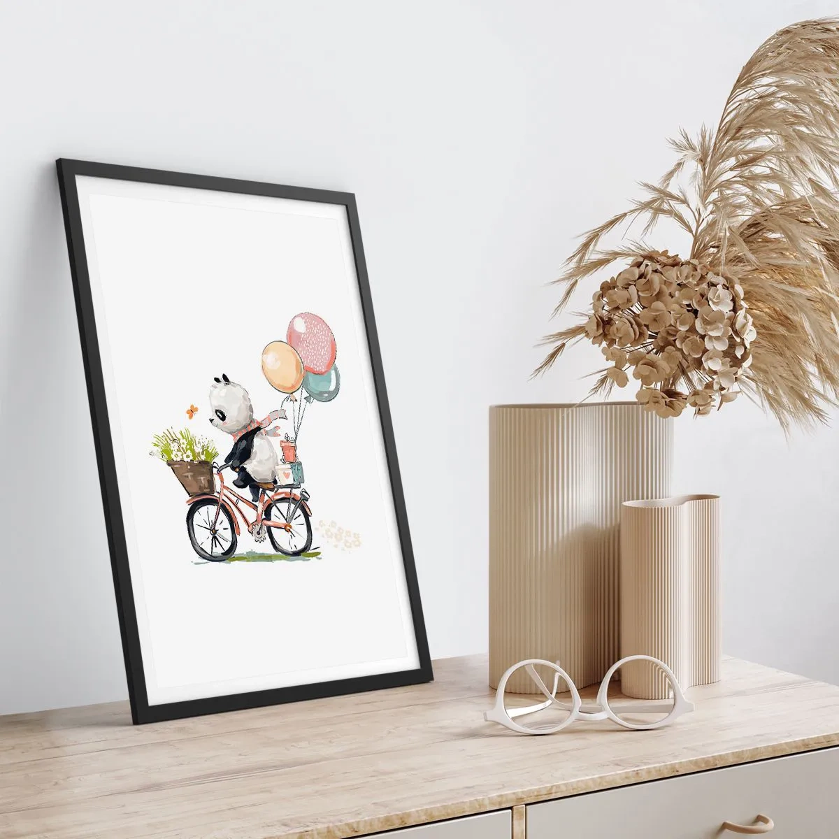 Poster in cornice nera - Giorno felice - 61x91 cm