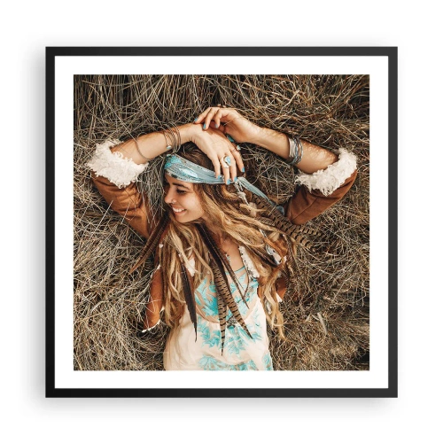 Poster in cornice nera - Verso gli anni dell'amore - 60x60 cm