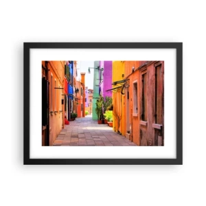 Poster in cornice nera - Angolo multicolore - 40x30 cm