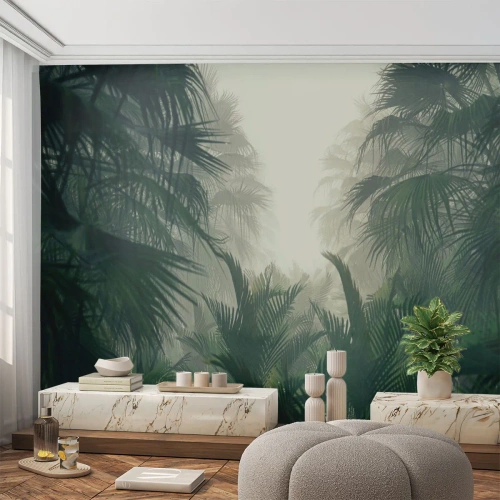 Fotomurale su misura Premium Sand - Mistero dei tropici - Giungla, Palma da cocco, foresta
