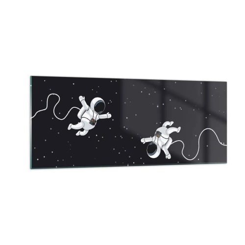 Quadro su vetro - Danza cosmica - 100x40 cm