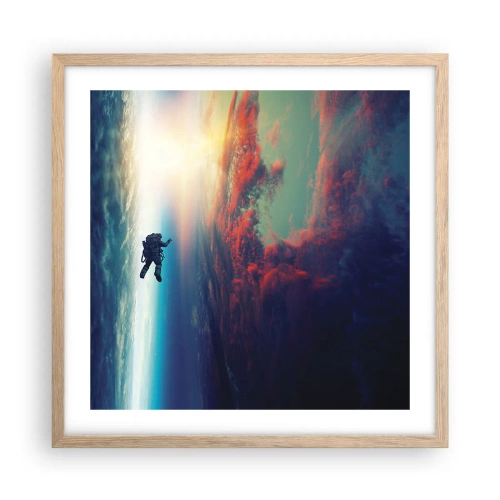 Poster in cornice rovere chiaro - Affrontando l'universo - 50x50 cm