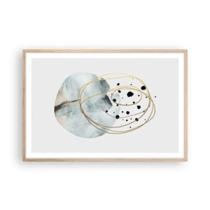 Poster in cornice rovere chiaro - Nell'abbraccio dello spazio - 91x61 cm