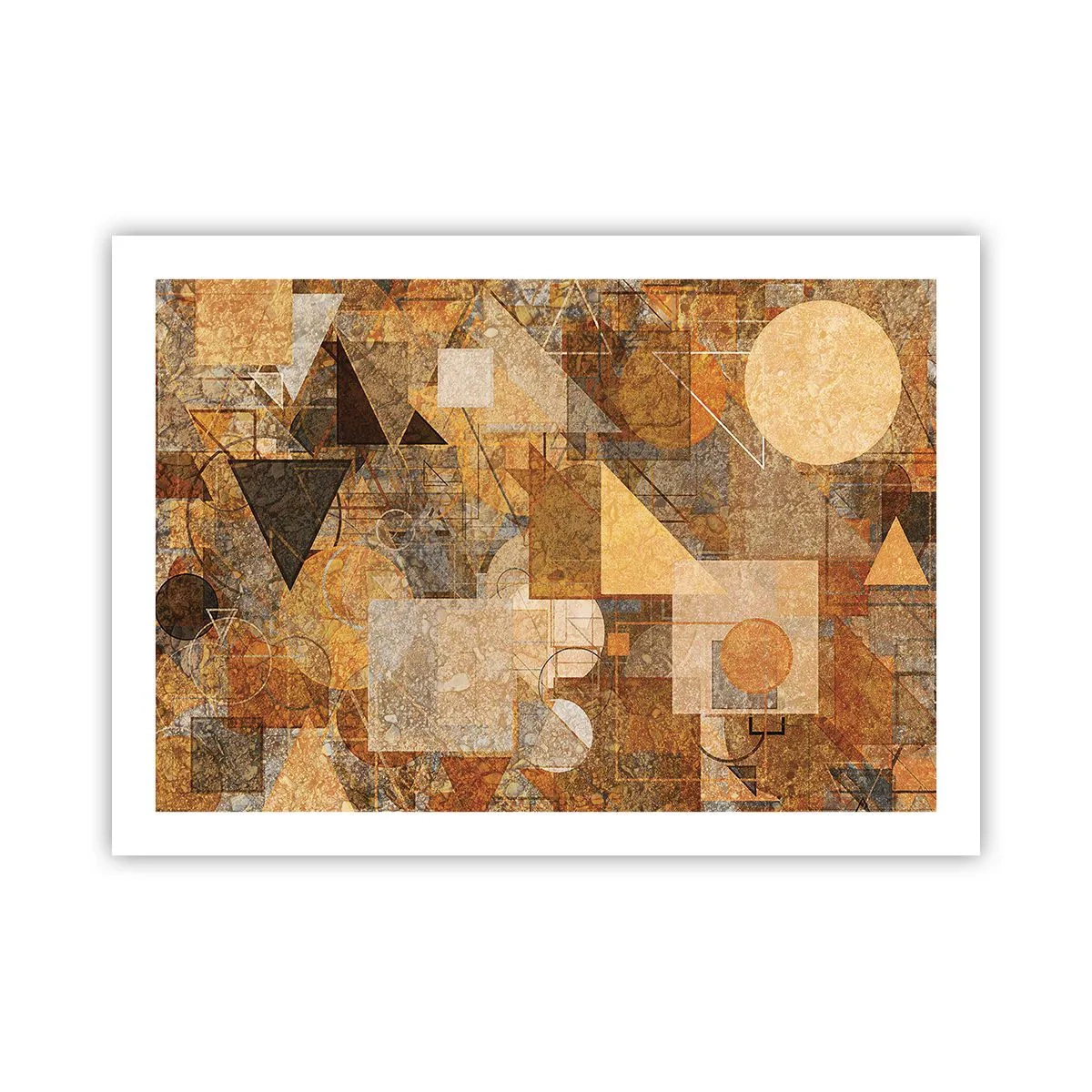 Poster - Studio cubista in marrone - 70x50 cm