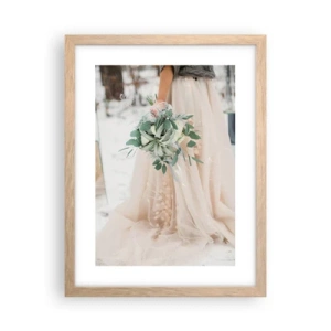 Poster in cornice rovere chiaro - E vissero felici e contenti - 30x40 cm