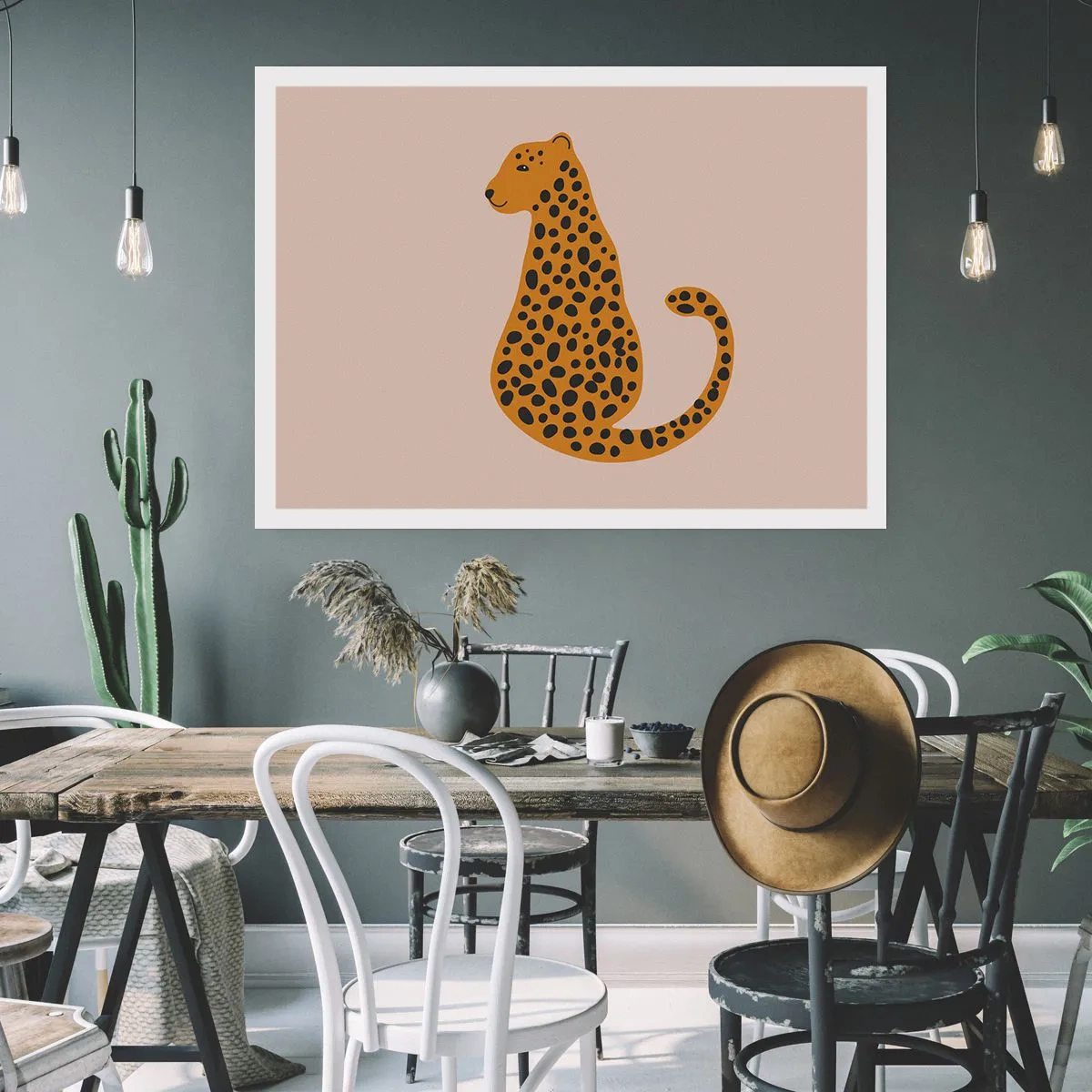 Poster - Il leopardo è un motivo di moda - 40x30 cm