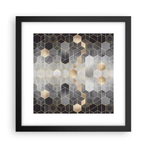 Poster in cornice nera - Composizione di diamante - 30x30 cm