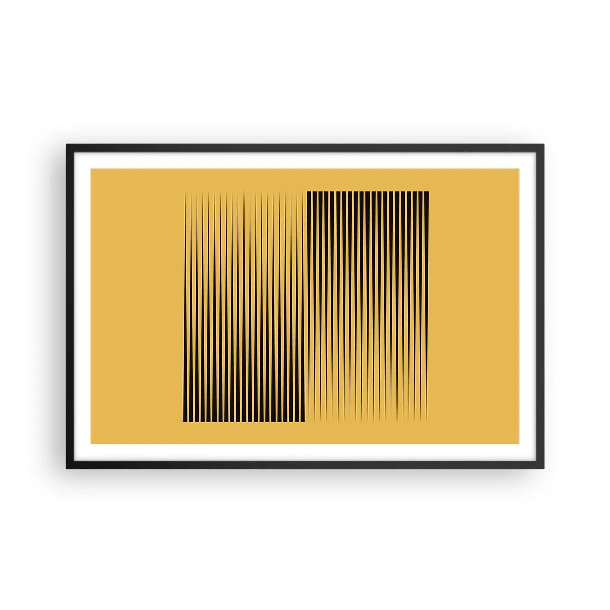 Poster in cornice nera - La quadratura degli opposti - 91x61 cm