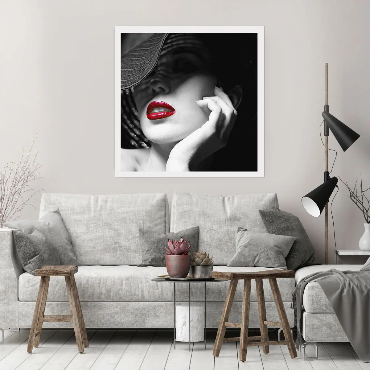 Poster - Studio in scarlatto - 60x60 cm