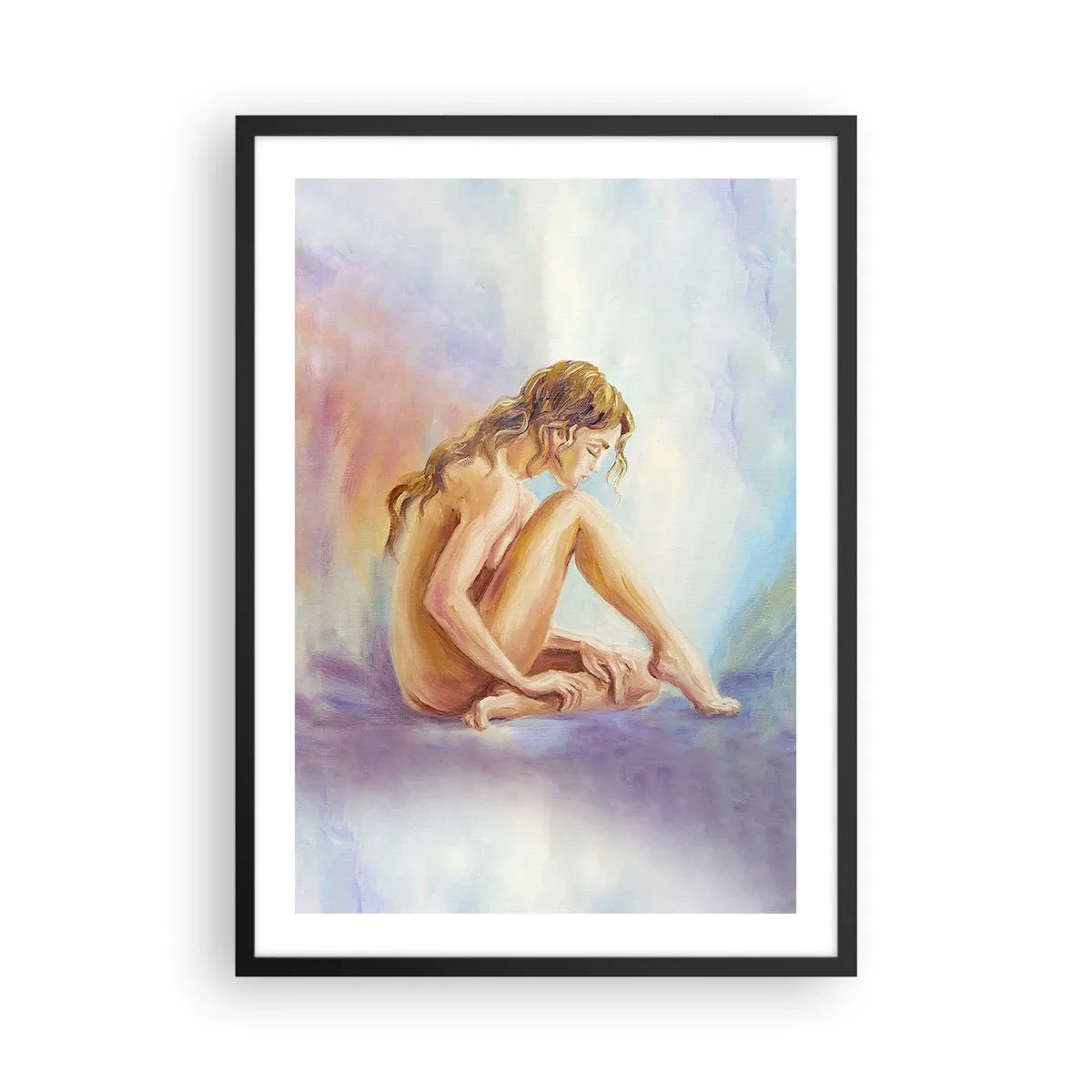 Poster in cornice nera - Nudo di giovane - 50x70 cm