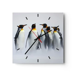 Orologio da parete - Orologio in Vetro - Incontro in abito da sera - 40x40 cm