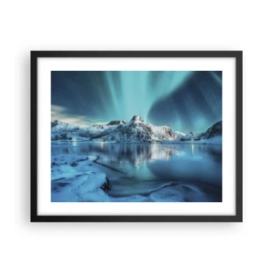 Poster in cornice nera - Notte di luce - 50x40 cm