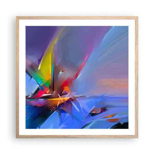 Poster in cornice rovere chiaro - Eliche come un uccello - 60x60 cm