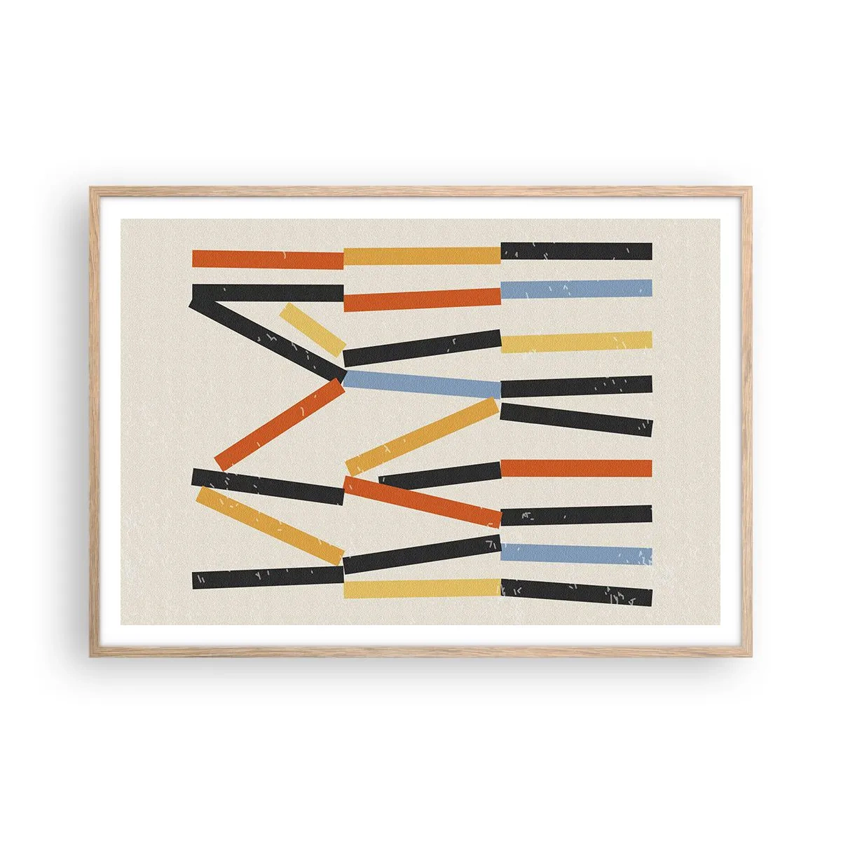 Poster in cornice rovere chiaro - Composizione orizzontale - 100x70 cm