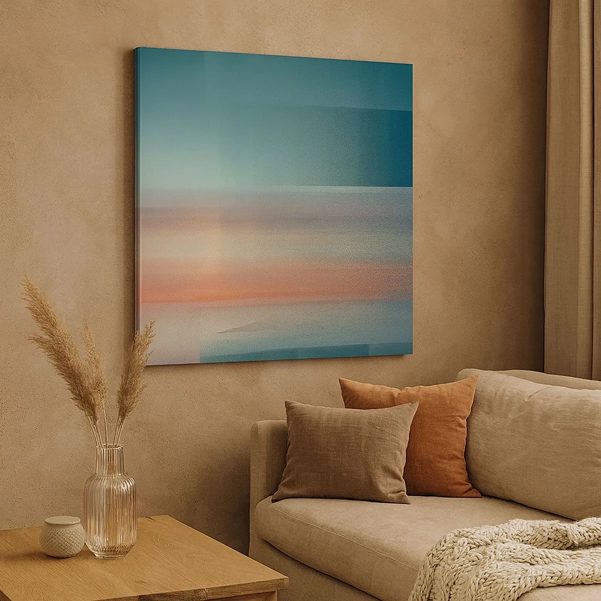 Quadro su tela - Stampe su Tela - Astrazione: onde di luce - 30x30 cm