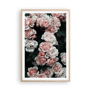 Poster in cornice rovere chiaro - Composizione di rose - 61x91 cm