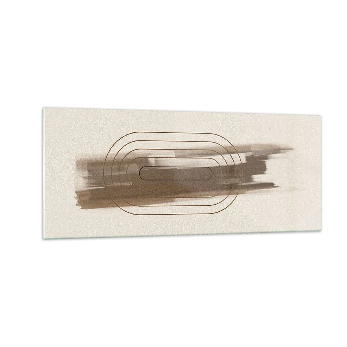 Quadro su vetro - Un soffio di grigio - 100x40 cm