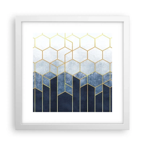 Poster in cornice bianca - Composizione a ritmo sincopato - 30x30 cm